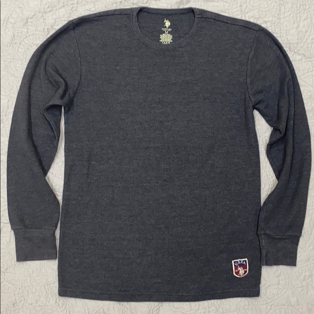 U.S. Polo Assn Men’s Dark Gray Long Sleeve…